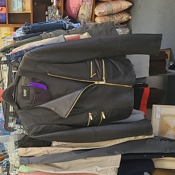 Stand Leather Jacket